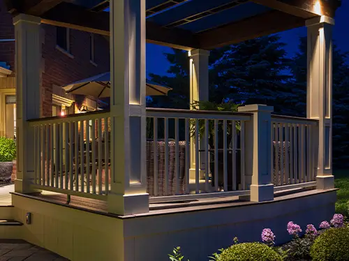 Deck stair and post lighting in the Outer Banks NC