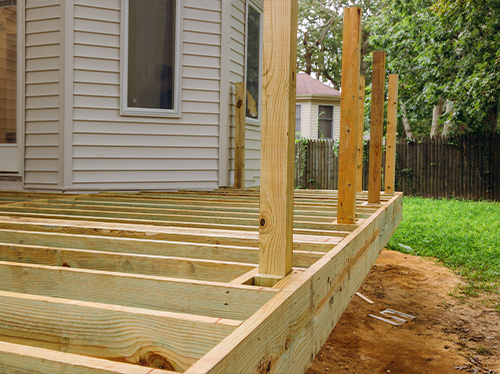Deck replacement on an Outer Banks home